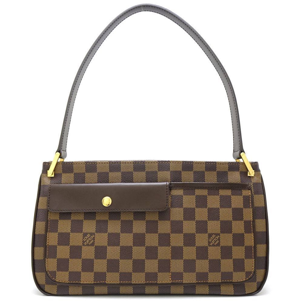 Louis Vuitton Damier Aubagne Ebene Handbag Brown